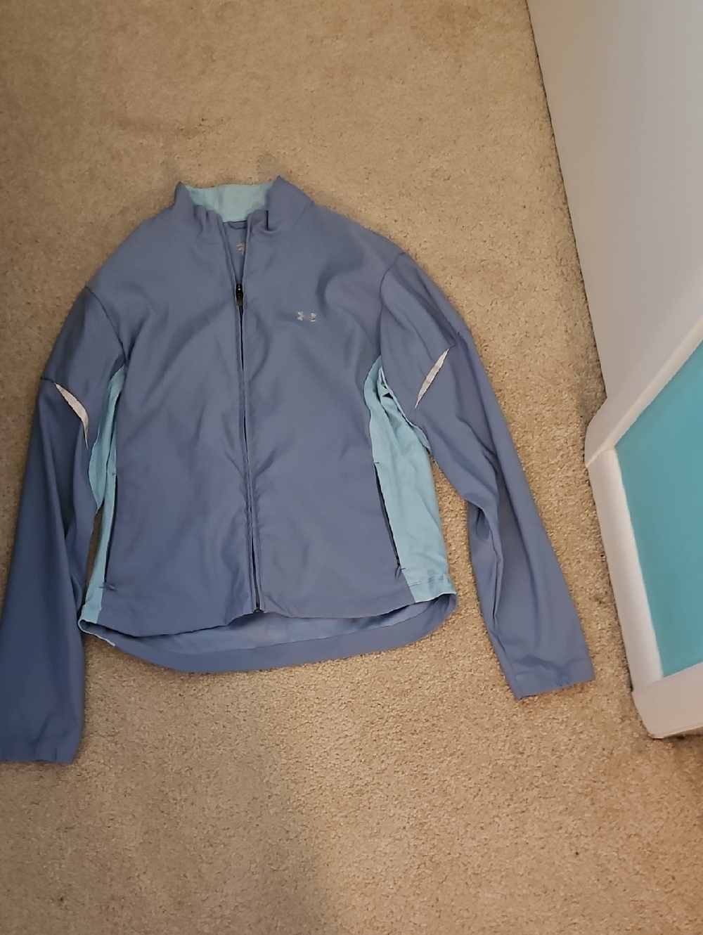 Under Armour Women's Slate Blue Utility Jacket with Aqua Panels